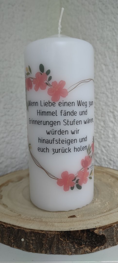 Gedenkkerze "Wenn Liebe" (198)
